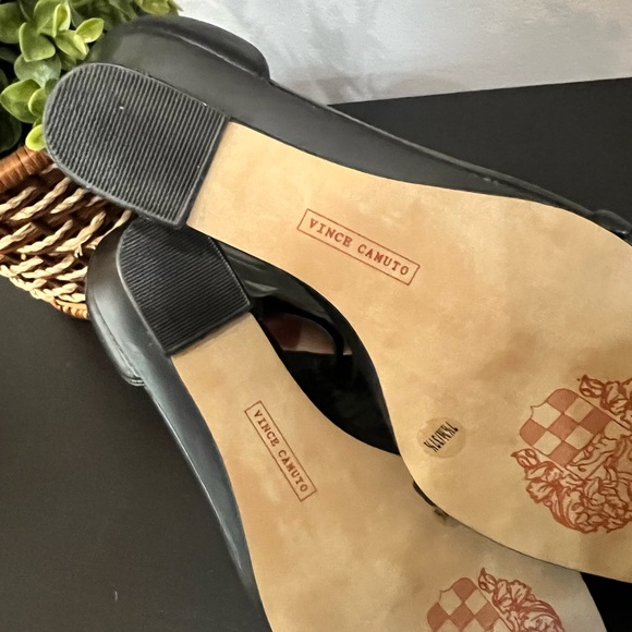 Vince Camuto BAYLE Wedge Heels Black with black sparkles jewel’s - Picture 9 of 12